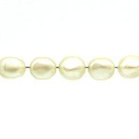 Cream 12mm Nugget Beads,  Vintage Cultura Faux Pearls