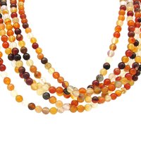 4mm Round Gemstone Beads, Polished Natural Carnelian 16 Inch Strand
