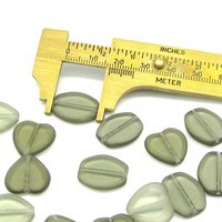 Black Diamond Window Bead Mix, Translucent Greige Czech Glass