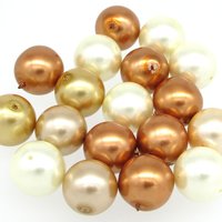 16mm Czech Glass Faux Pearls, Large Round Spacers, Choice of Color