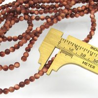 Goldstone Beads, 16" Strand 4mm 6mm Round Sparkly Metallic Copper Glass Spacers