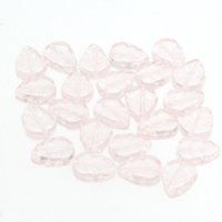 Flat Leaf Beads, Czech Pressed Glass 10x8mm Veined Birch