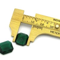 Vintage 14x12mm Octagon Baguette Rhinestones, Unfoiled Green Glass Point Back Gems