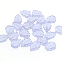 Flat Leaf Beads, Czech Pressed Glass 10x8mm Veined Birch
