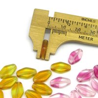13x8mm Flat Diamond Pressed Glass Beads