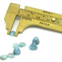 7mm Cabochon Mixed Lot, Vintage Turquoise Matrix Glass Stones