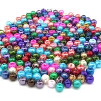 4mm Round Bead Mix, Brightly Colored Opaque Faux Pearl Spacers 20g