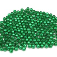 4mm Opaque Green Glass Pearls 20g