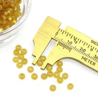 6/0 Seed Beads Matte Topaz Silver Lined Square Hole Czech Glass Rocailles (25g)