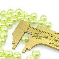 8mm Light Yellow Glass Pearls (46)