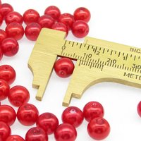 8mm Red Glass Pearls (50)