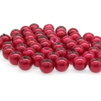8mm Red Glass Pearls (50)