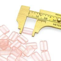 12mm x 8mm Flat Rectangle Glass Beads