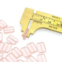 12mm x 8mm Flat Rectangle Glass Beads