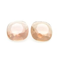 Vintage 14mm Square Light Peach Cushion Rhinestones