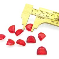 Vintage Siam Red 10x8mm Shield Rhinestones (9)
