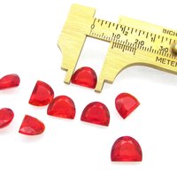 Vintage Siam Red 10x8mm Shield Rhinestones (9)