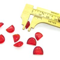 Vintage Siam Red 10x8mm Shield Rhinestones (9)