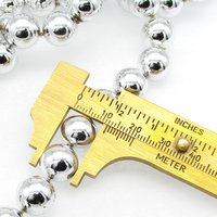 Vintage 12mm Silver Plastic Beads on 90.5” Molded Strand with Clasp