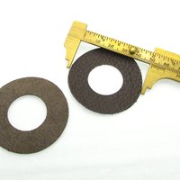 Large Donut Pendants, Die Cut Upcycled Genuine Leather Circles (10)