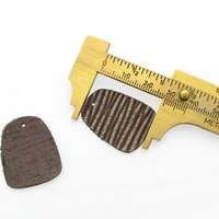 1.125 Inch Small Trapezoid Pendants, Upcycled Leather Die Cuts (10)