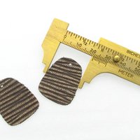 1.125 Inch Small Trapezoid Pendants, Upcycled Leather Die Cuts (10)