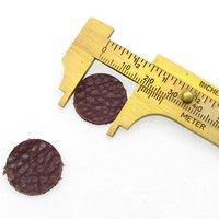 Medium Circle Die Cuts, 0.75 Inch Upcycled Leather Shapes for Mixed Media Art (10 pairs)