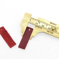 Rectangular Die Cut Pendants, 1.4 Inch Upcycled Leather Blanks
