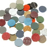 Tiny Leather Circles, 8mm 10mm 12mm Round Die Cuts (20 pairs)