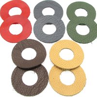 1.75” Donut Pendants, Upcycled Die Cut Leather (10)