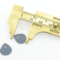 Half-Inch Small Teardrop Pendants, 13x11mm Upcycled Leather Die Cuts (20 pairs)