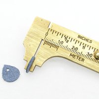 Half-Inch Small Teardrop Pendants, 13x11mm Upcycled Leather Die Cuts (20 pairs)