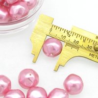 15mm Pink Baroque Round Plastic Pearls (27)
