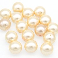 Peach Round Faux Pearl Mix, Coated Czech Glass Beads