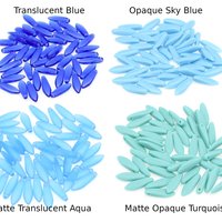 5x16mm Dagger Beads,  Narrow Czech Glass Drops in Assorted Colors and Mixes (50)
