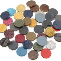 Tiny Leather Circles, 8mm 10mm 12mm Round Die Cuts (20 pairs)