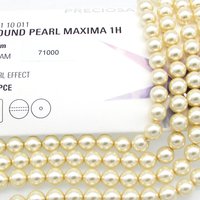 8mm Cream Preciosa Crystal Nacre Pearls (25)