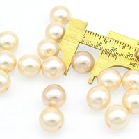 Peach Round Faux Pearl Mix, Coated Czech Glass Beads