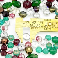 Faceted Christmas Bead Mix, 92pc Assorted Shapes