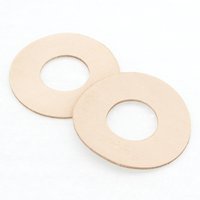 1.75” Donut Pendants, Upcycled Die Cut Leather (10)