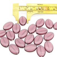 19.5mm Flat Ovals, Translucent Amethyst Czech Glass (20)