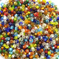 Rainbow Seed Bead Mix, 11/0 Foiled Mini Rocailles (25g)