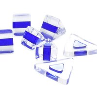 Royal Blue Furnace Cane Triangular Barrels and Slices