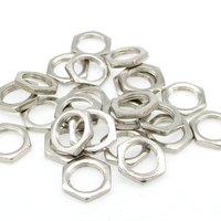 12mm Hex Nuts, Large Hole Hexagon Washer, Silvertone Metal Spacer (24)