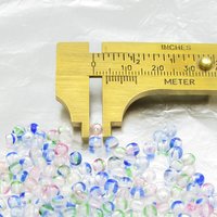 4mm Round Glass Beads, Multicolor Czech Glass Druk, Small Unlined Translucent Spacers