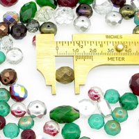 Faceted Christmas Bead Mix, 92pc Assorted Shapes