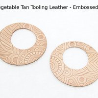 Go-Go Die Cut Pendants, Upcycled Top Grain Leather 1.5 Inch Round Earring Blanks (10)