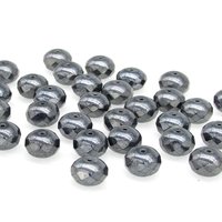 7x10mm Rondelle Faceted, Hematite Dark Gray (30)