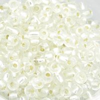 6/0 Seed Beads, Silver Lined Clear Spacers (25g)