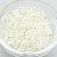 6/0 Seed Beads, Silver Lined Clear Spacers (25g)